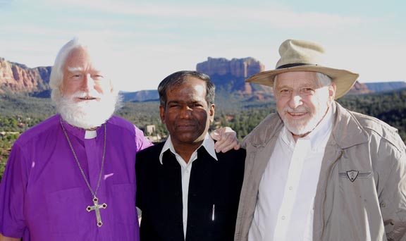 Dr. Larry Jensen, Dr. Leo Rebello, and Jim Humble, in Sedona, Arizona
